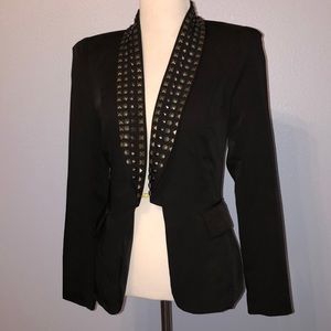 Black blazer with studded collar